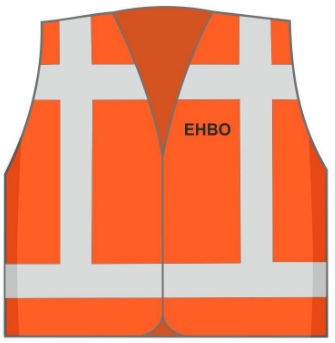 Veiligheidsvest met opdruk EHBO Oranje